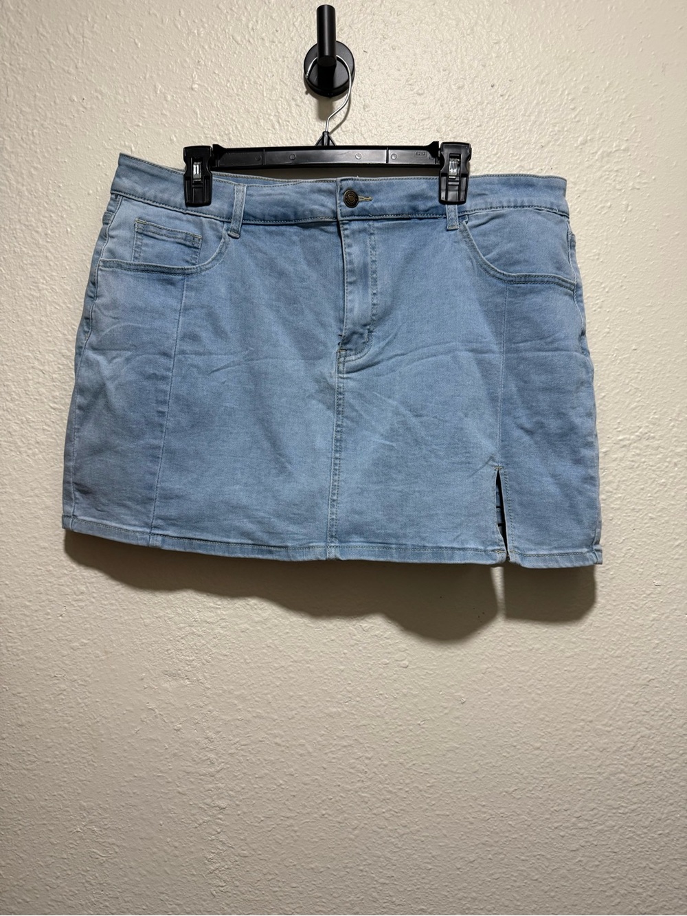 Light Blue Denim Mini Skort